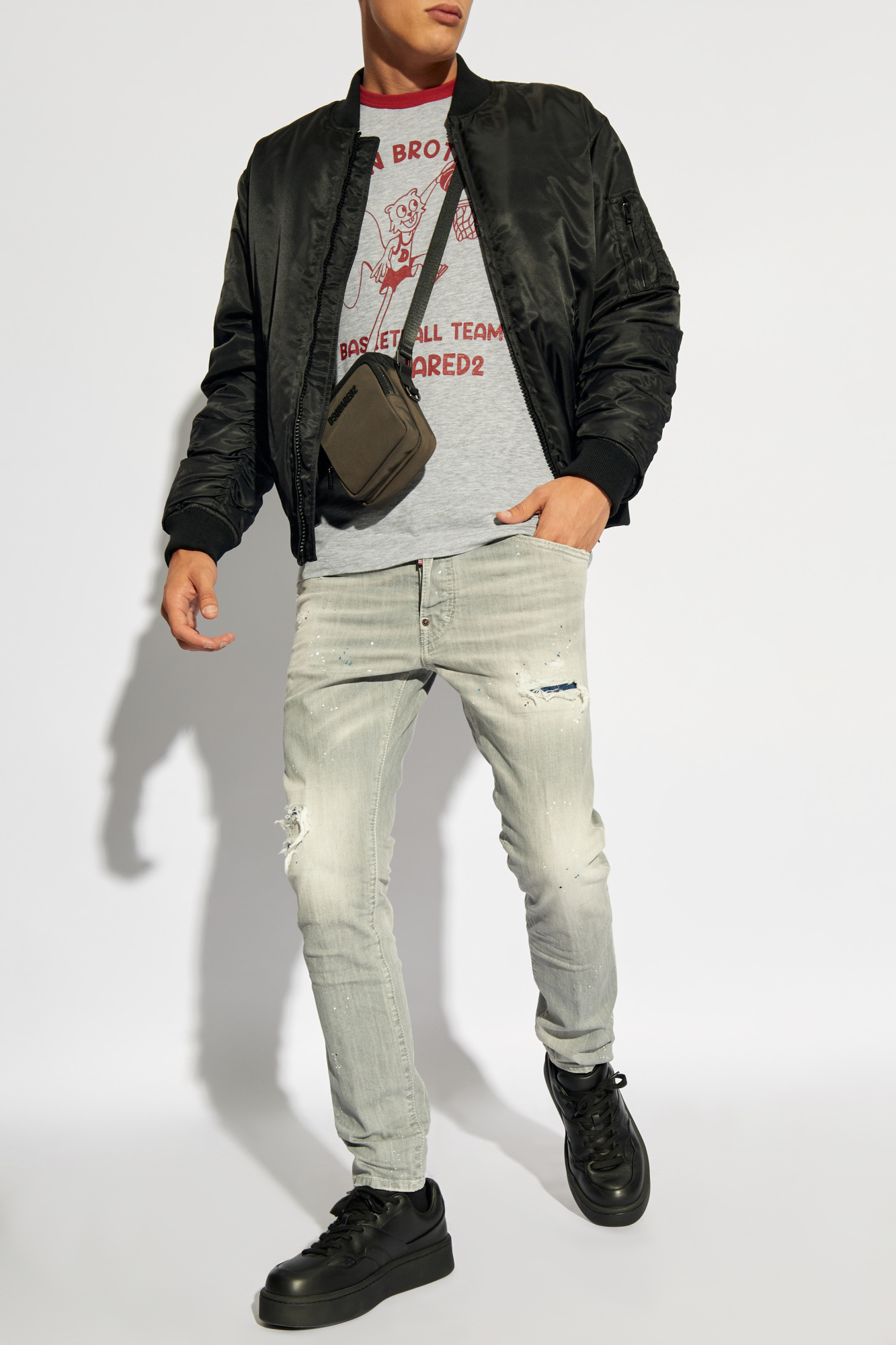 Grey Jeans Skater Dsquared2 - SchaferandweinerShops Grey Jeans Skater Dsquared2 - SchaferandweinerShops